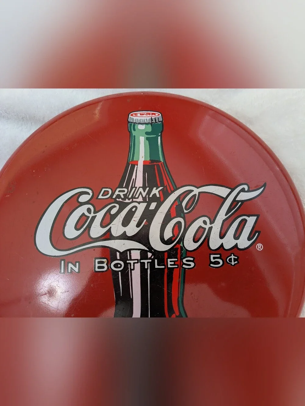 Coca Cola Red Vintage Round Wall Sign